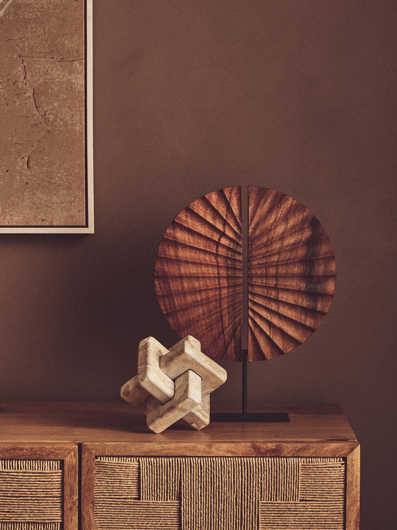 Nason White Marble Knot Sculpture