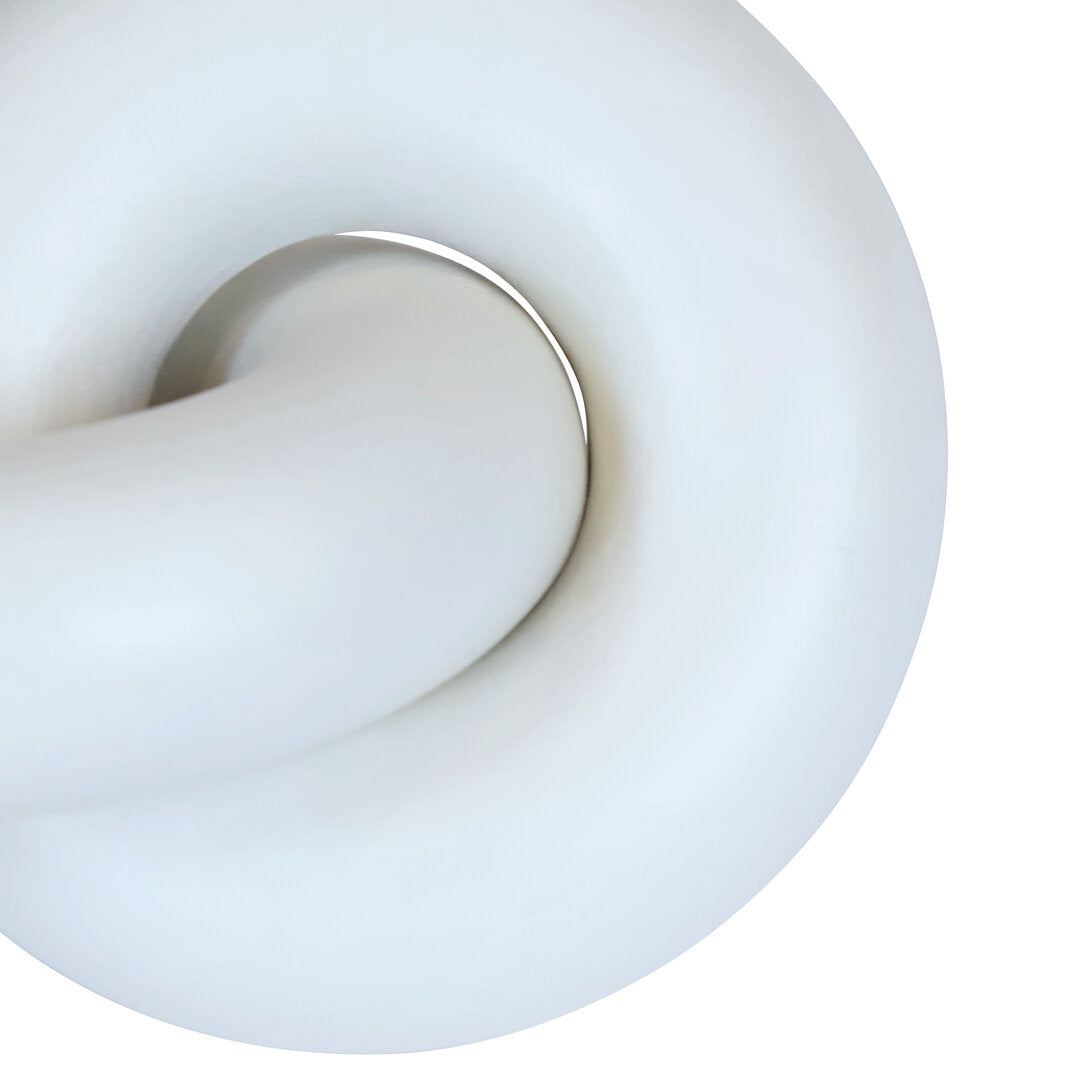 Cato White Wood Small Knot Decor - Macro