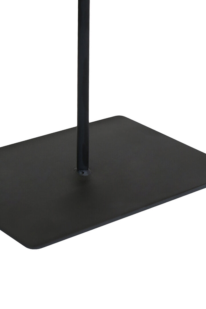 Tibor Travertine Disc Sculpture with Black Metal Base