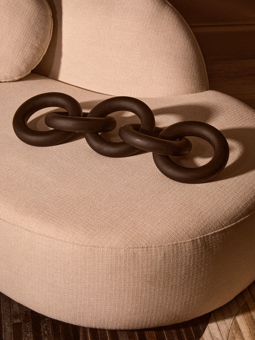Cato Black Wooden 5 Link Chain Decor - Lifestyle