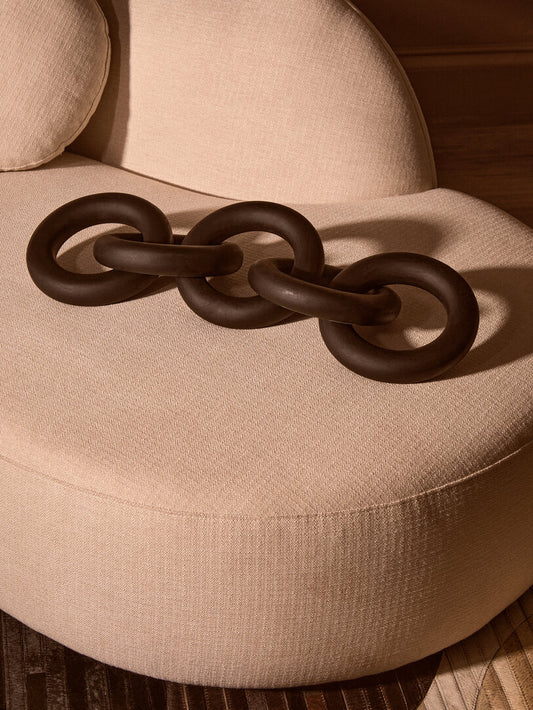 Cato Black Wooden 5 Link Chain Decor - Lifestyle