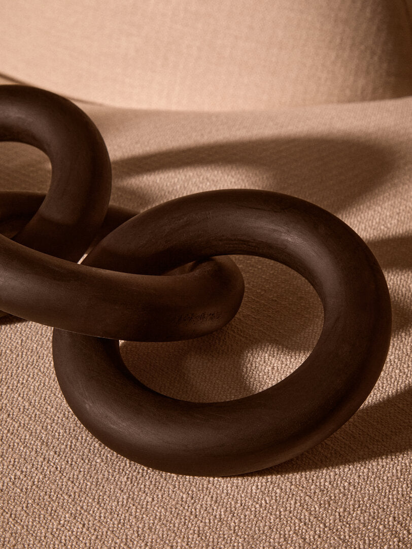 Cato Black Wooden 5 Link Chain Decor