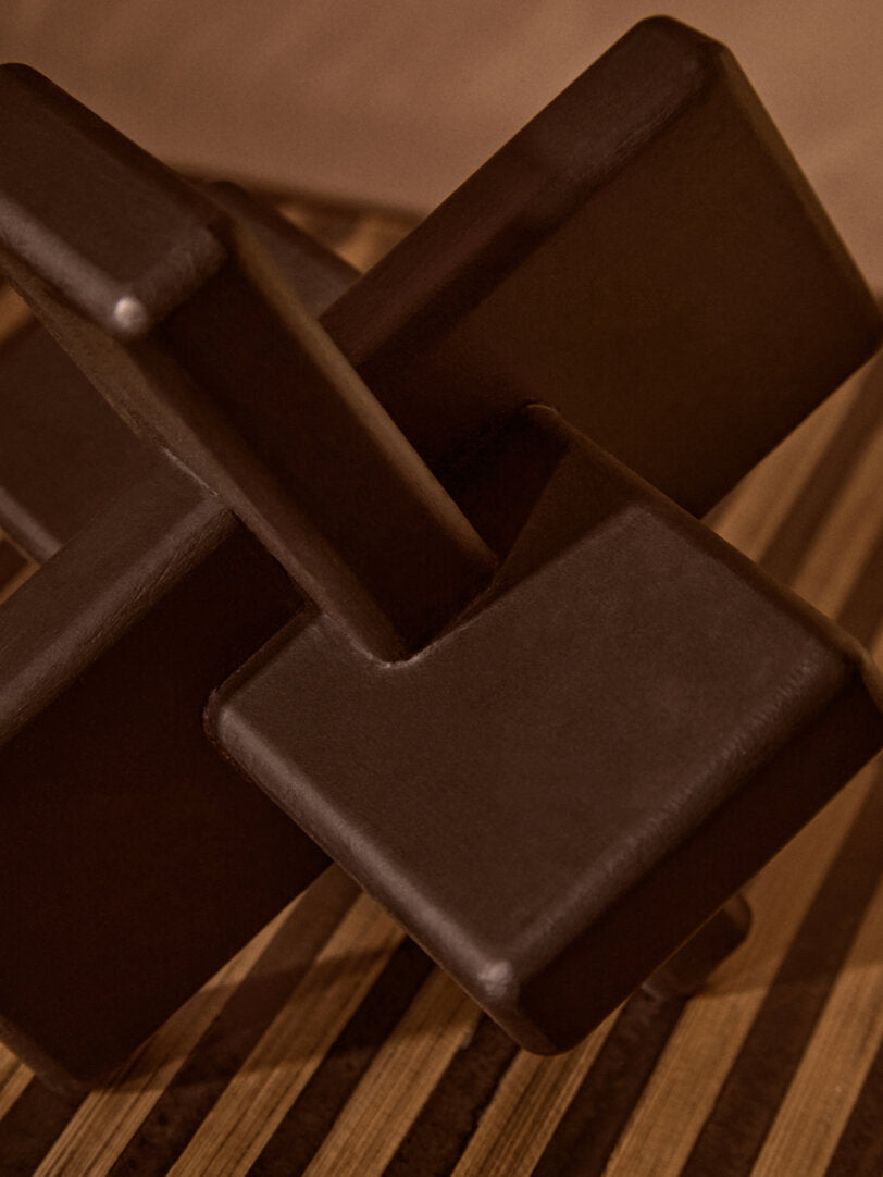 Cato Black Wood Sculpture - Lifestyle