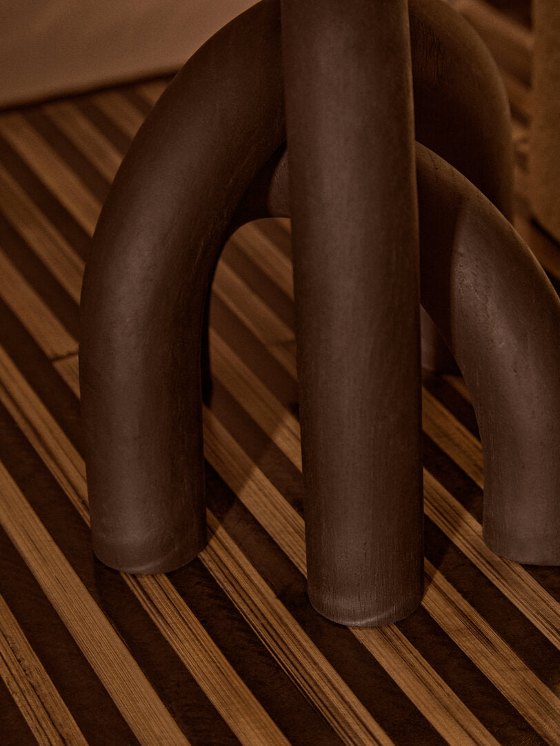 Cato Black Wood Arch Sculpture