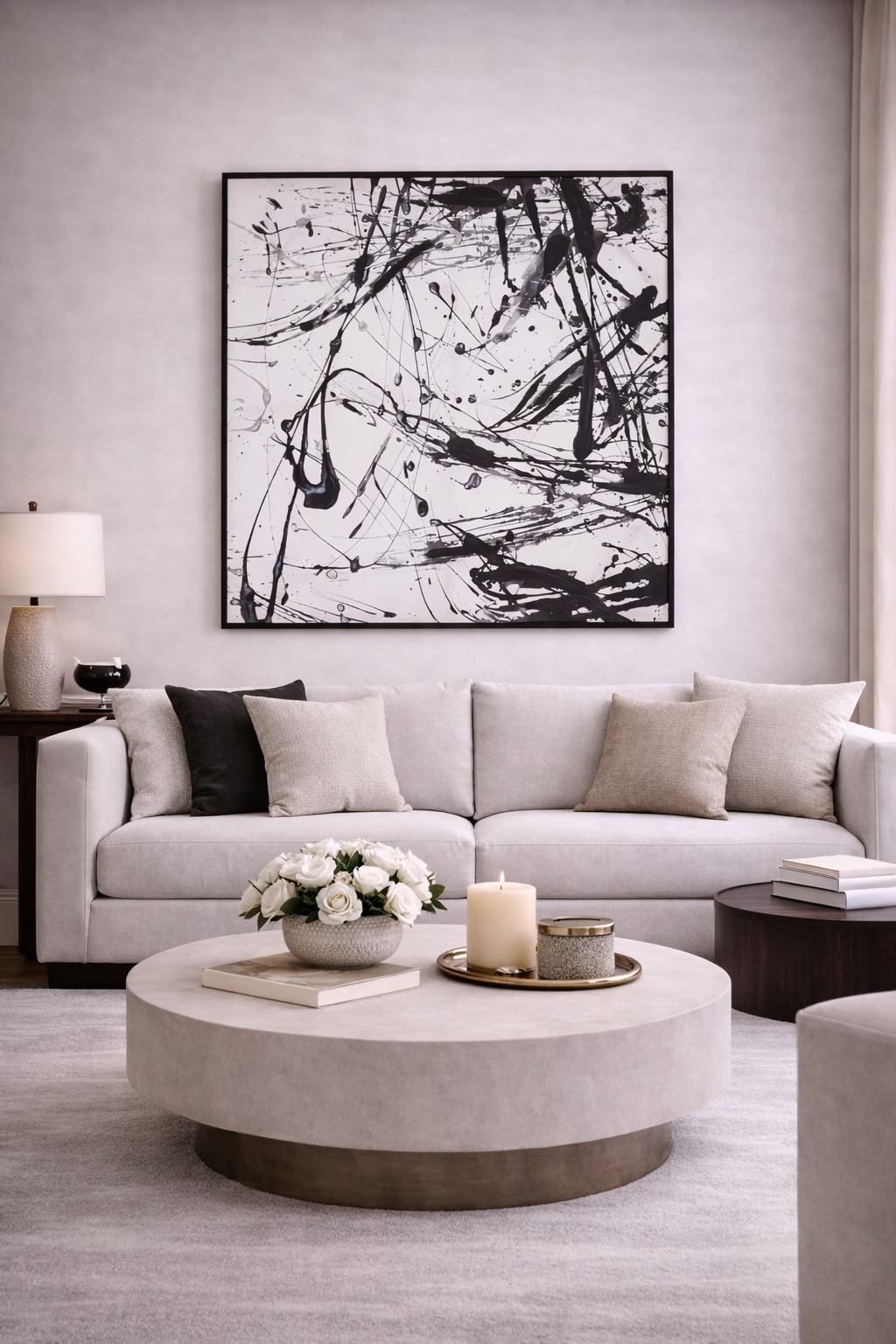 Astratto Black and White Wall Art
