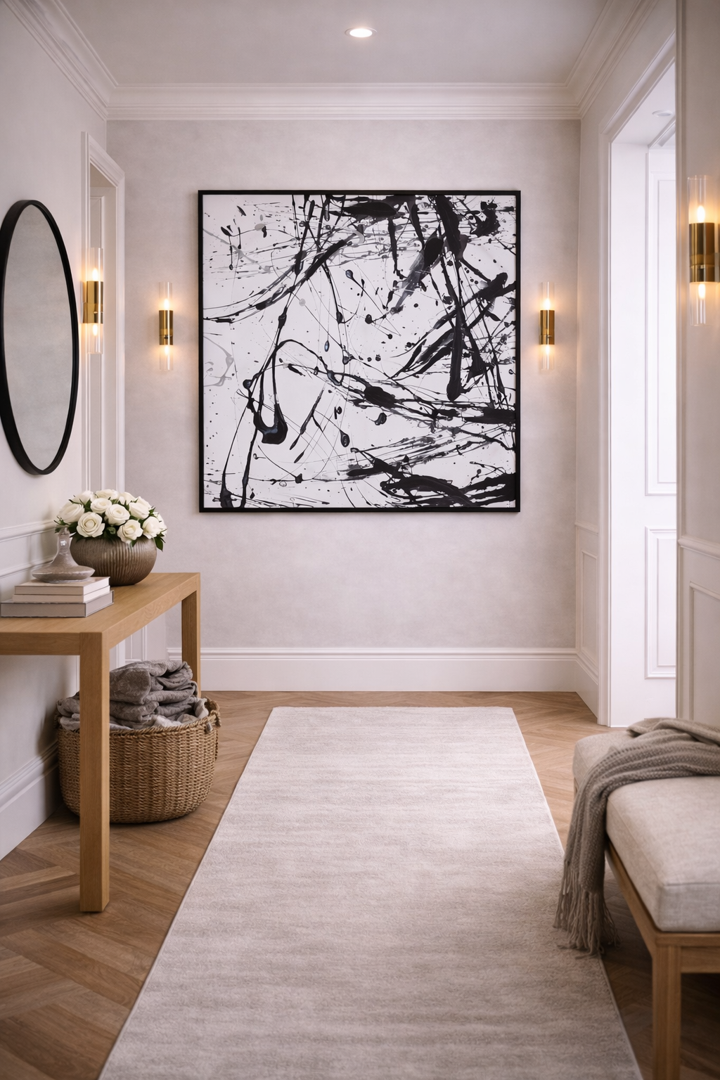 Astratto Black and White Wall Art