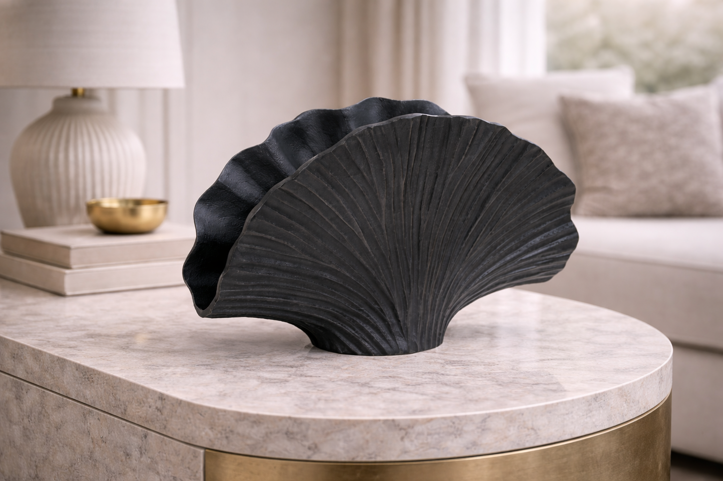Danna Small Grey Ginkgo Vase