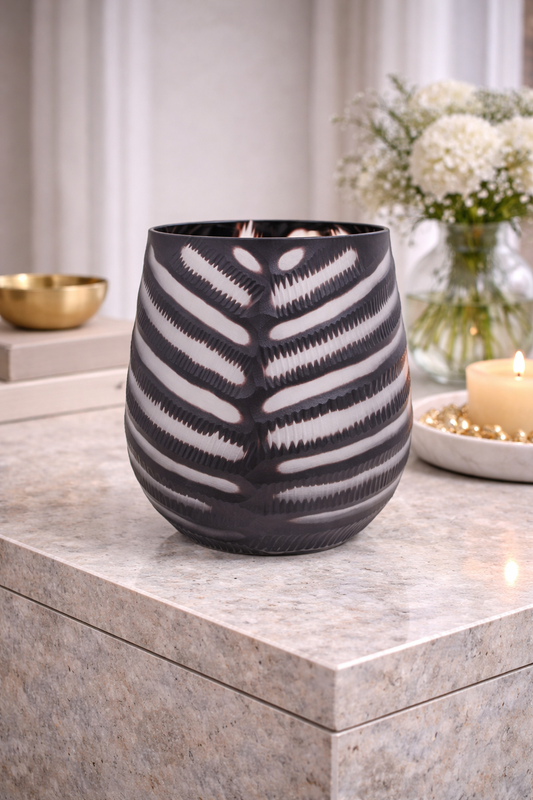 Hessa Small Chevron Cut Vase