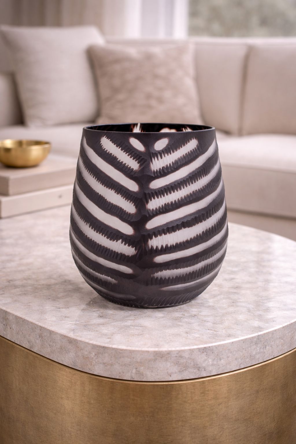 Hessa Small Chevron Cut Vase