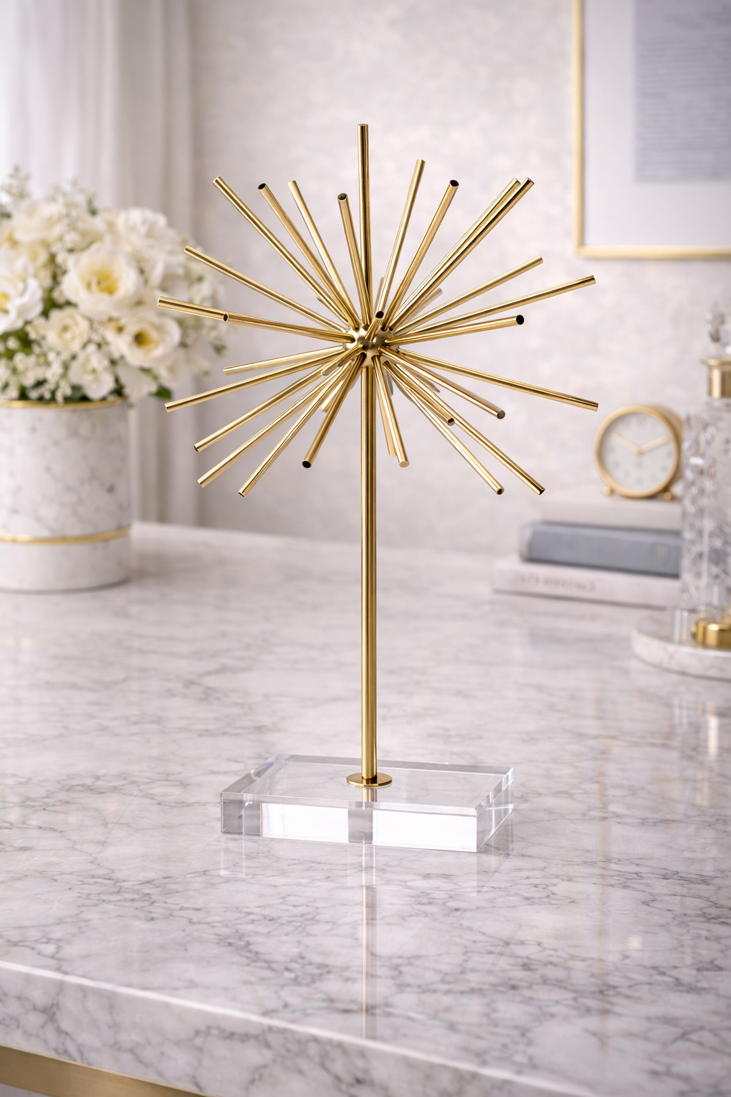 Milton Metal Sculpture on Acrylic Stand