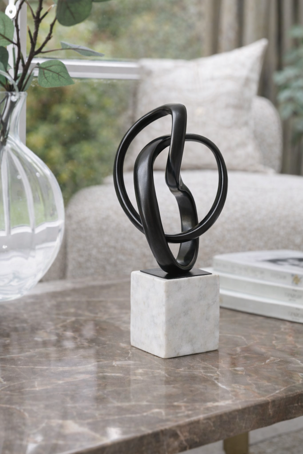 Mirano Black Nickel Finish Knot Sculpture