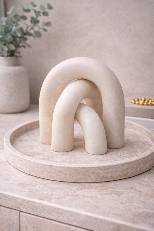 Nason White Marble Arch Decor Sculpture