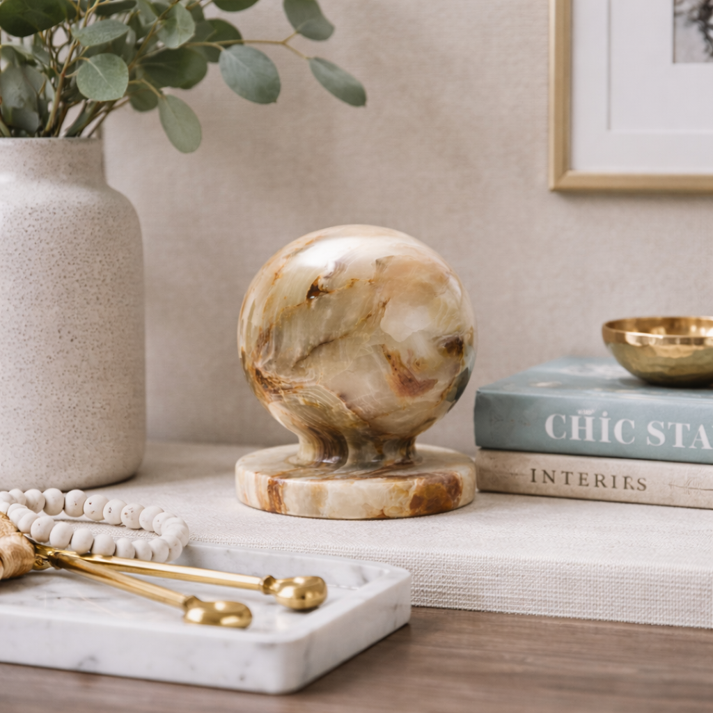 Oleena Onyx Ball Sculpture