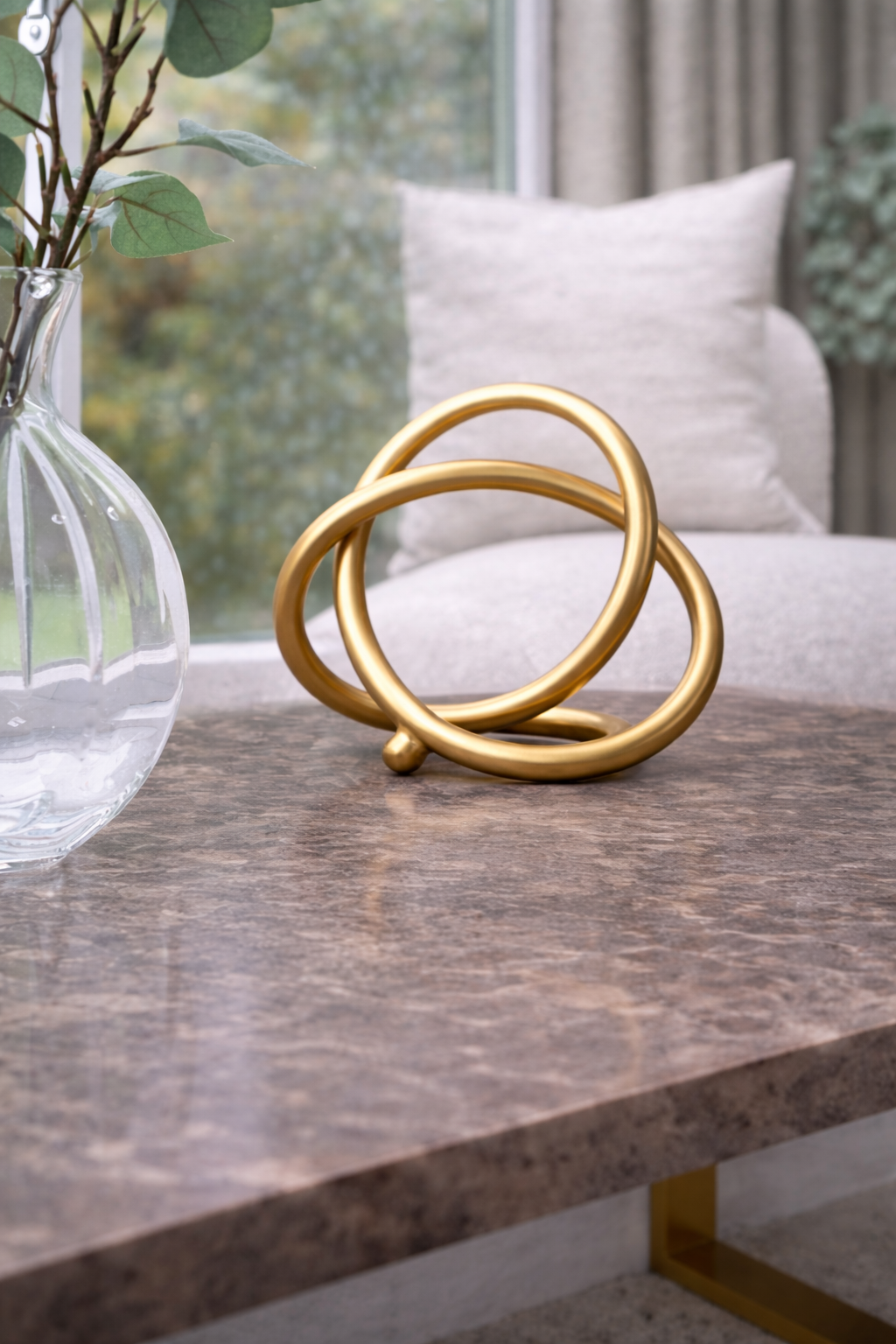 Prato Matte Gold Finish Twist Sculpture