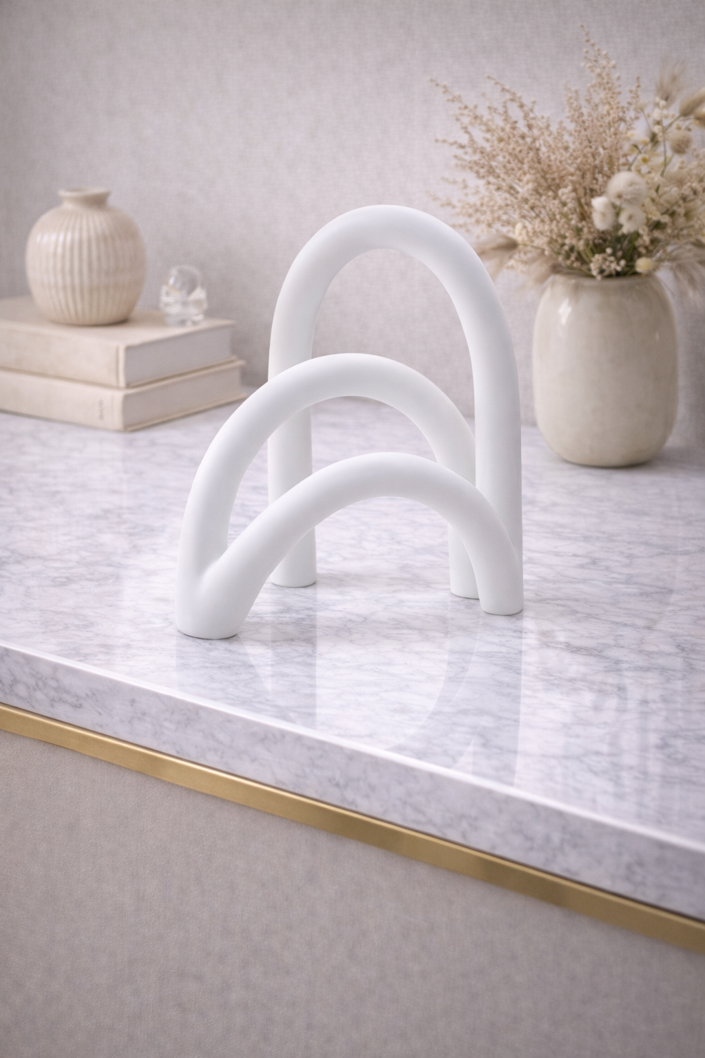 Broc White Arched Sculpture