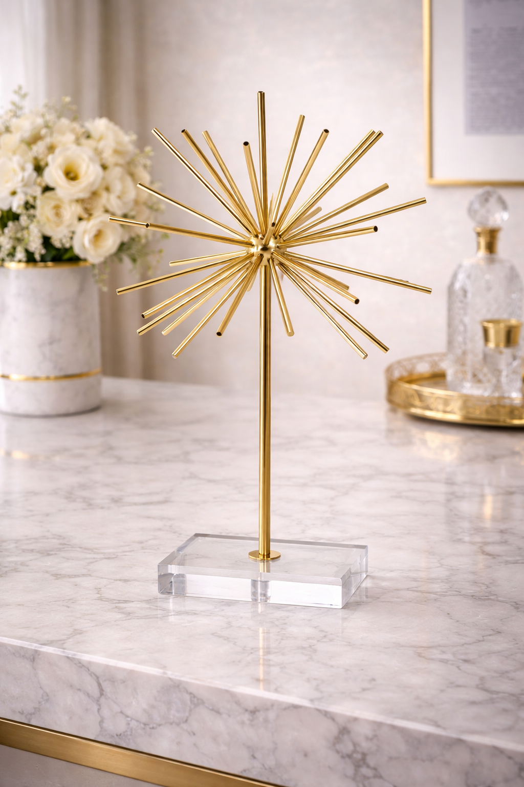 Milton Metal Sculpture on Acrylic Stand