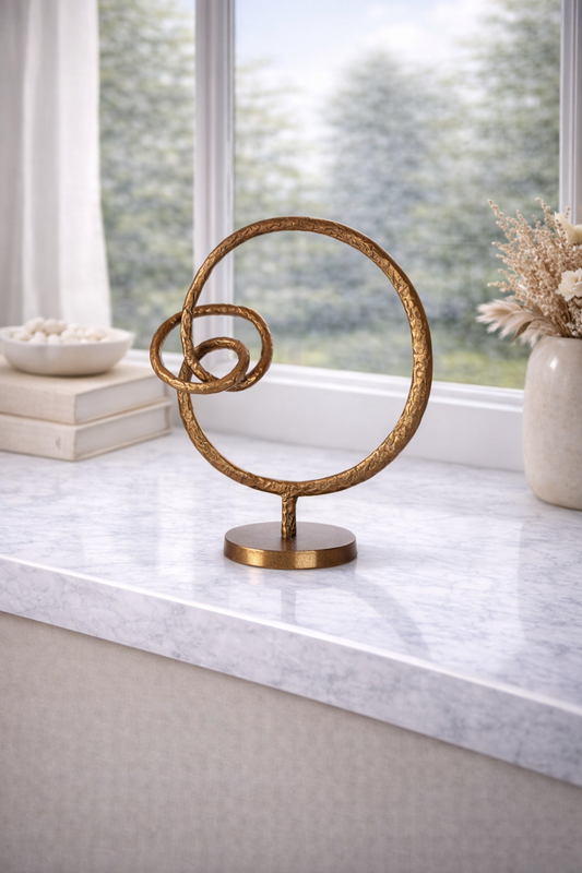 Nexus Round Rough Bronze Sculpture