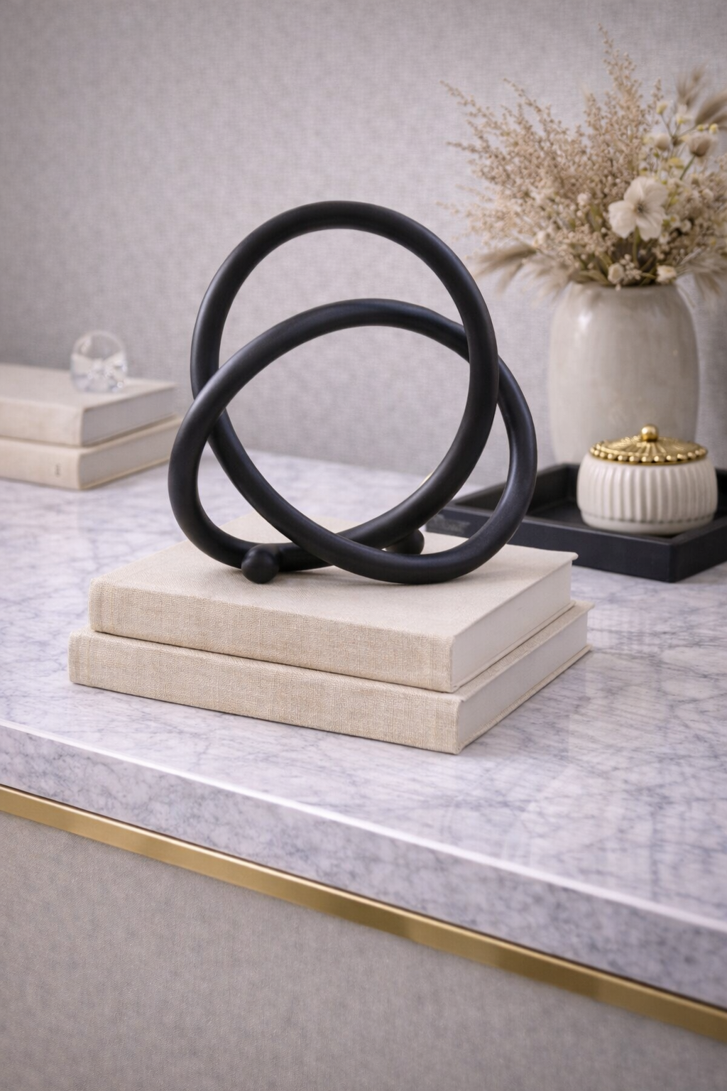 Prato Matte Black Nickel Finish Twist Sculpture