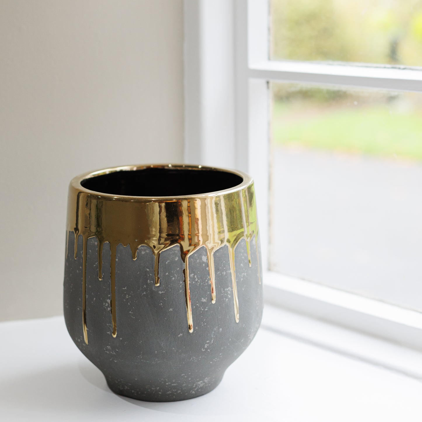 Gold & Grey Planter