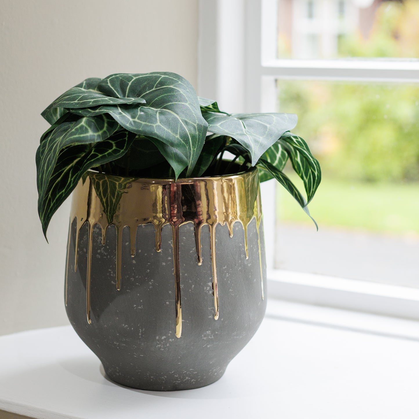 Gold & Grey Planter