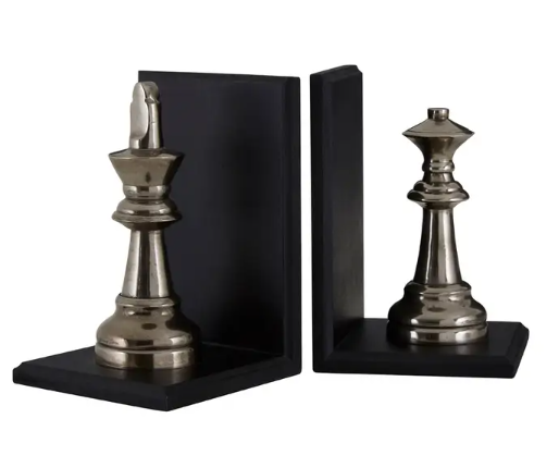 King and Queen Chess Bookends