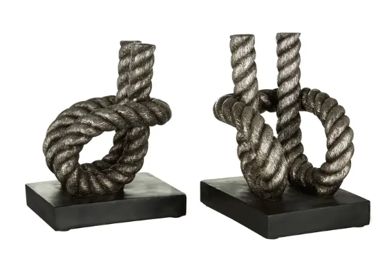 Set of 2 Rope Bookends