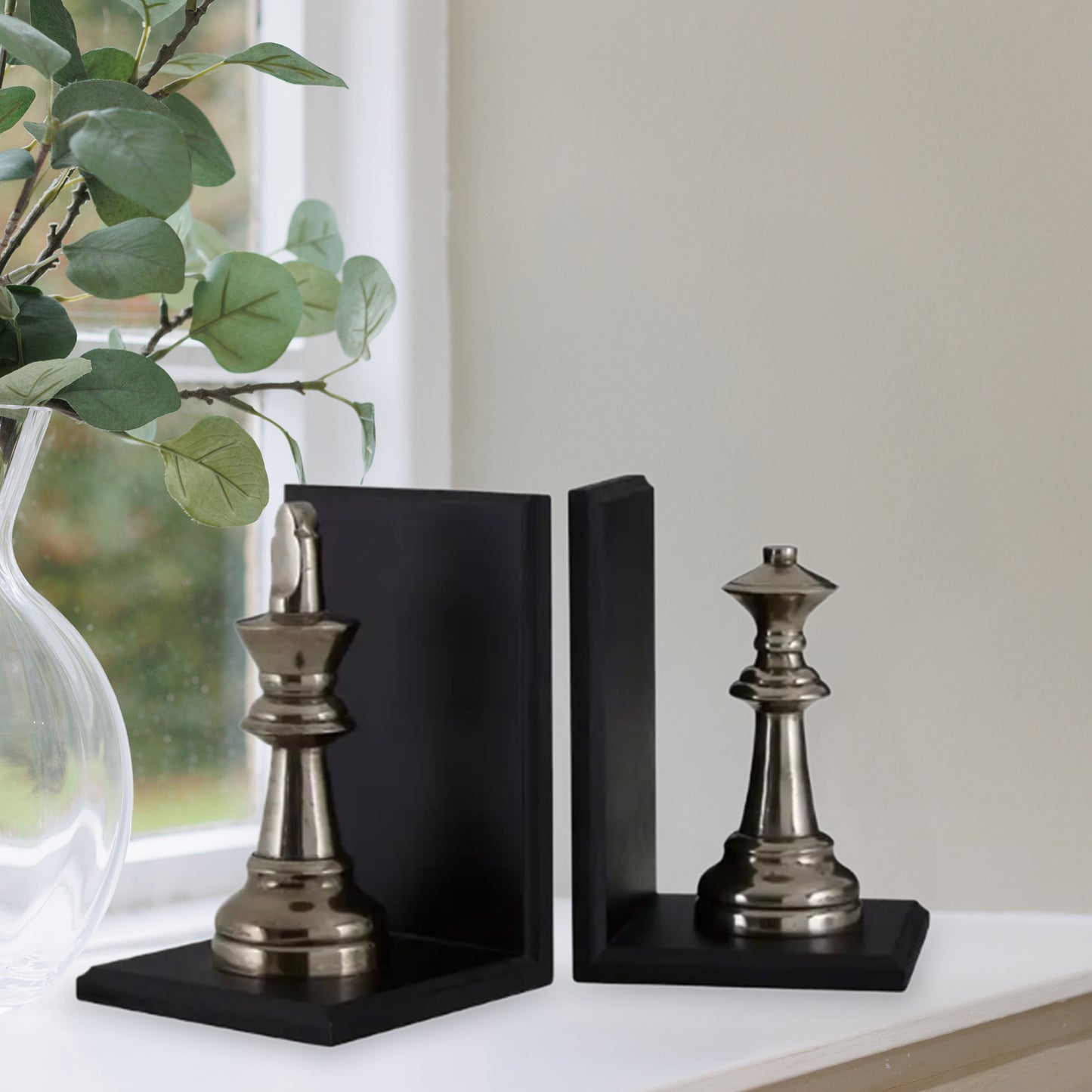 King and Queen Chess Bookends