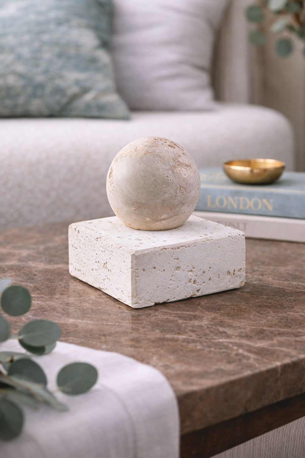 Tibor Travertine Sculpture