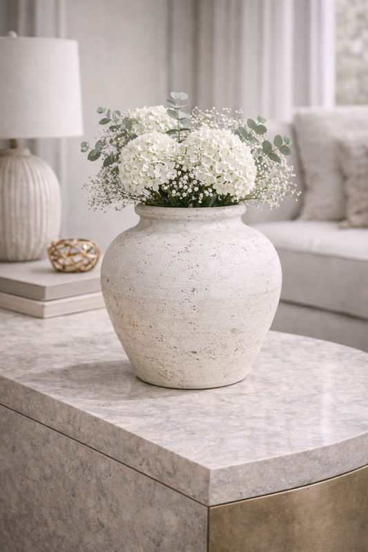 Tibor Travertine Vase