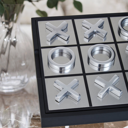Churchill Games Black and Silver Noughts And Crosses