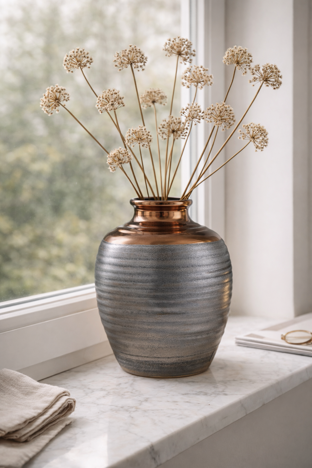 Zamak Large Barrel Vase